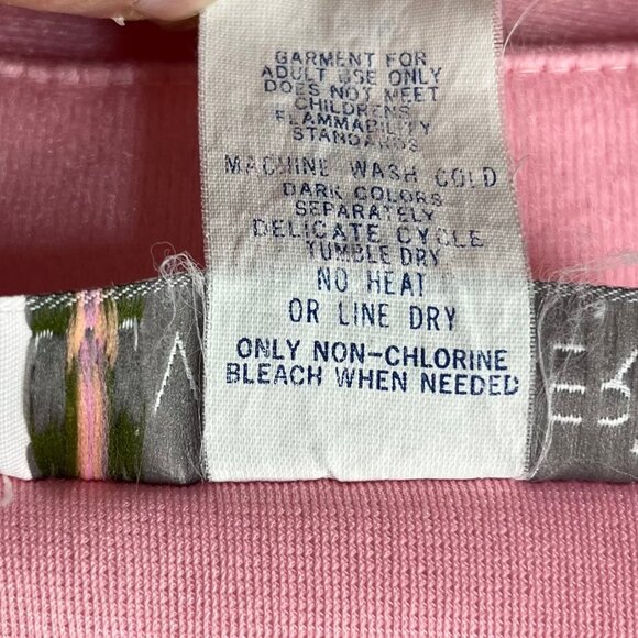 Vintage Vandemere Long Sleeve Nightgown Womens Small Pink Front Zip - Picture 7 of 7